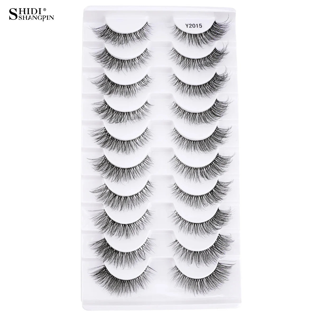 SHIDISHANPIN Cat Eye Lashes Soft Wispy Clear Band Lashes With Winged Ends For Extended Eye Look Natural Half EyelashesMakeup