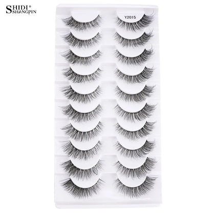 SHIDISHANPIN Cat Eye Lashes Soft Wispy Clear Band Lashes With Winged Ends For Extended Eye Look Natural Half EyelashesMakeup