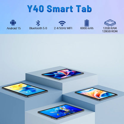 ANRY 10.1inch Tablet Android 2025, 12GB+128GB(1TB Expand) Android 15, 6000mAh 8-core 5MP+13MP Tablet PC with 5G WIFI Bluetooth