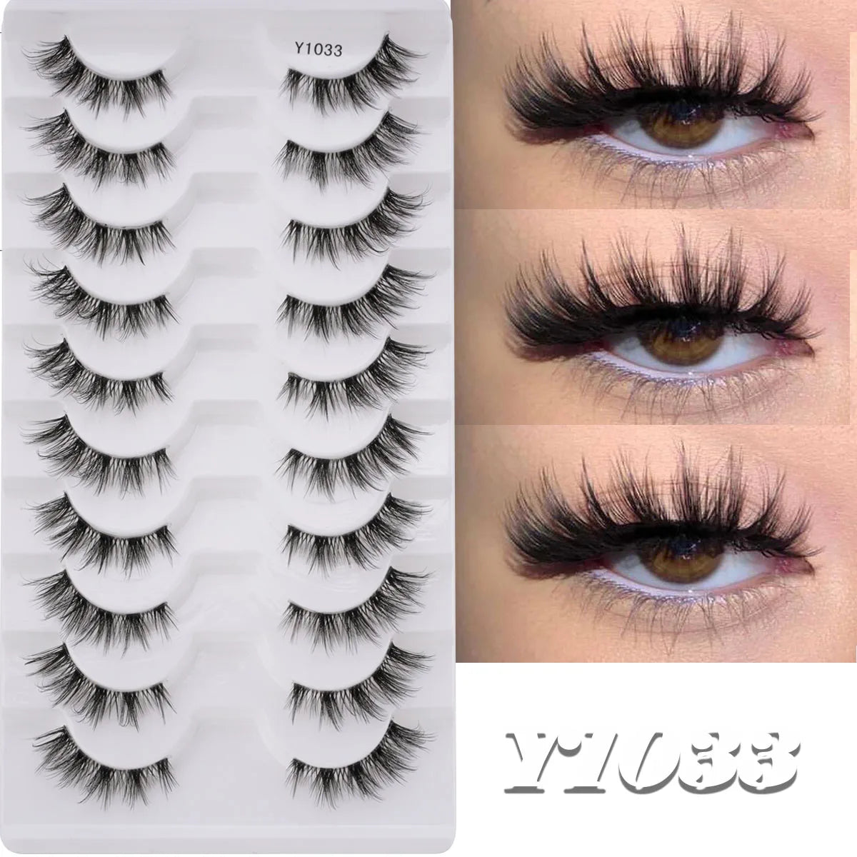 SHIDISHANPIN Cat Eye Lashes Soft Wispy Clear Band Lashes With Winged Ends For Extended Eye Look Natural Half EyelashesMakeup