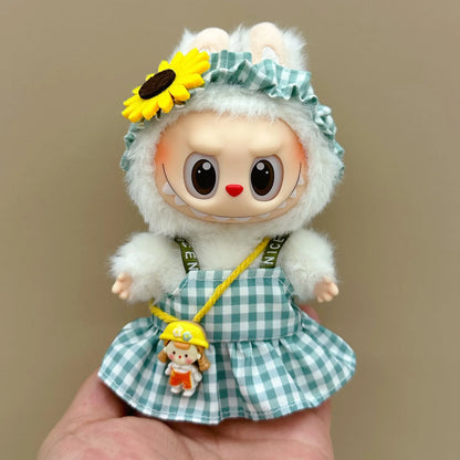 Doll Clothes For 15-17CM I II III Labubu Outfits Mini Plush Cotton Idol Doll Universal Clothing Sitting Party Accessories Gifts