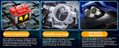 Autophix 7610 OBD2 Automotive Scanner for VW/AUDI All System EOBD/OBDII Code Reader ABS SRS Oil EPB D.PF TPMS Reset Car Tool