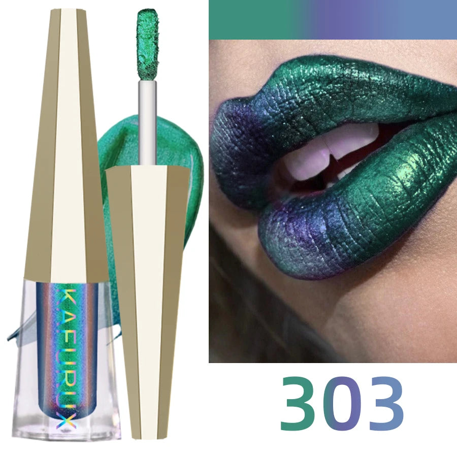 Chrome Shifting Pigments Chameleon Liquid Lipstick or Eyeshadow Shiny Long Lasting Multichrome High Quality Lip Gloss Lip Makeup