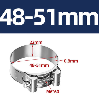Powerful Clamp 304 Stainless Steel Hose Air Water Pipes Exhaust Fuel Clip Motorcycle Muffler Clamps Durable Sealing Welding Tool