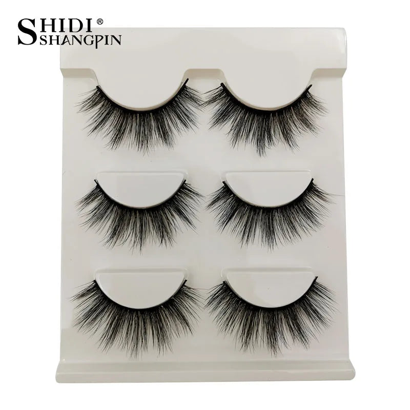 SHIDISHANPIN Cat Eye Lashes Soft Wispy Clear Band Lashes With Winged Ends For Extended Eye Look Natural Half EyelashesMakeup