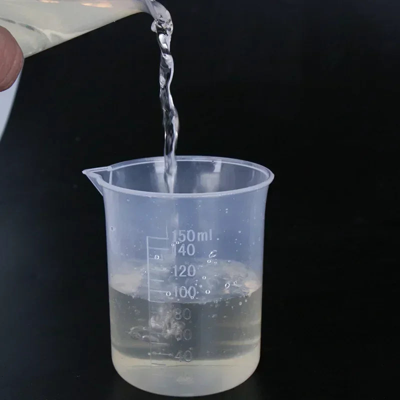 Lightweight 1PC Transparent with Scale Plastic for Kitchen Laboratory Test Measuring Cup Beaker Mixing Cups Graduated Cylinder