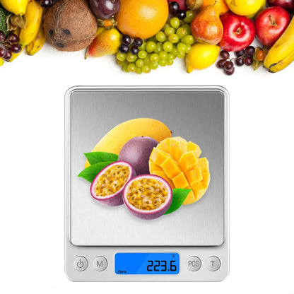 Digital Kitchen Scale 3000g/ 0.1g Small Jewelry Scale with LCD Display Food Scales Home Baking and Cooking Gram Scale