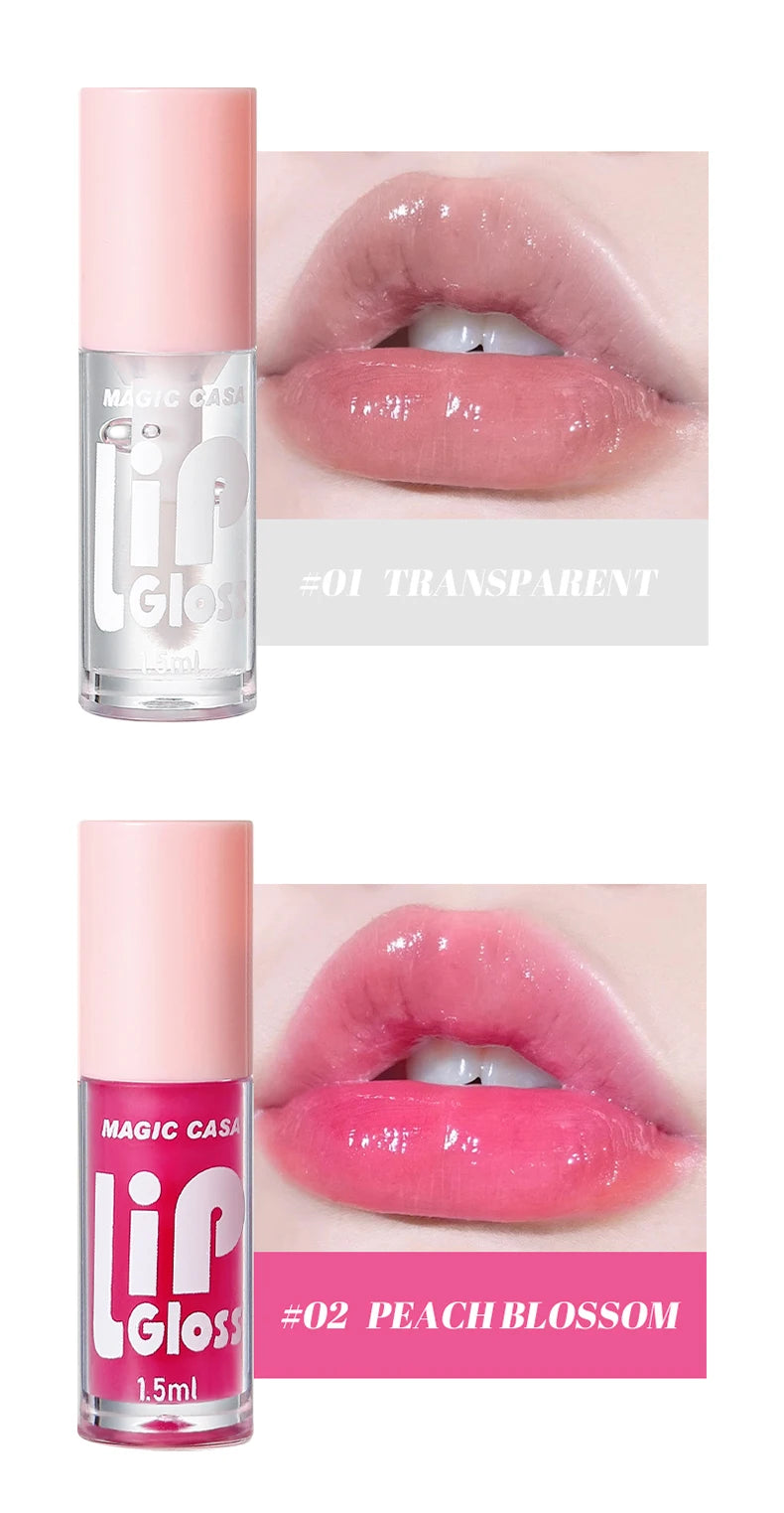 MAGIC CASA 6pcs/set Small bottle Hydrating Jelly Lip Oil long-lasting Moisturizing  smooth shimmering Lip Hydrating Liquid