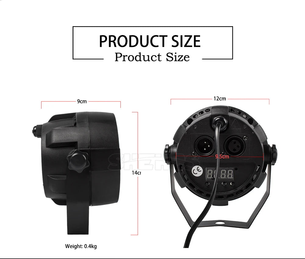 Mini Led Par 12x3W RGBW Wash Lighting For DJ Party Club Disco Family 8 channels DMX 512 Master/Save Light