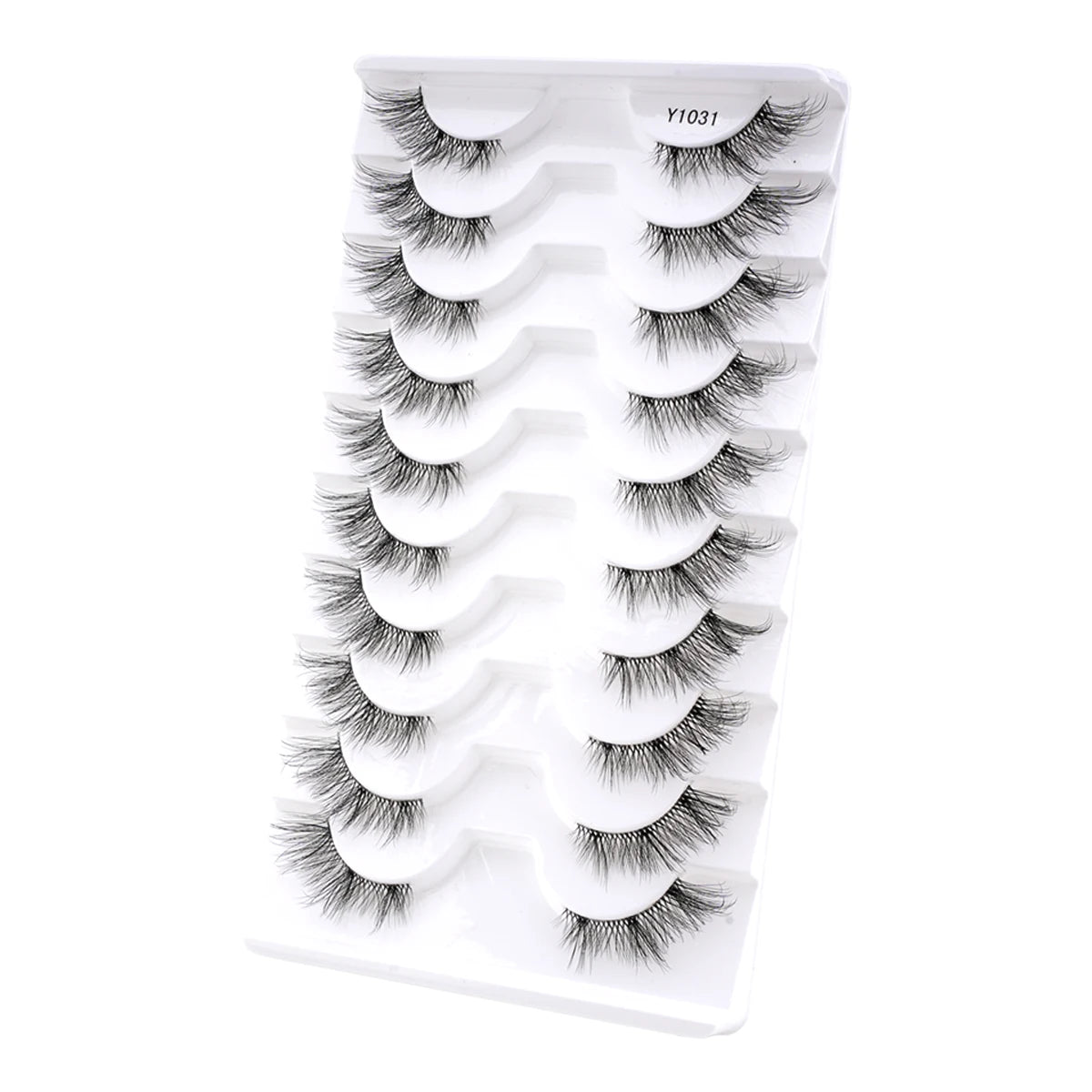 SHIDISHANPIN Cat Eye Lashes Soft Wispy Clear Band Lashes With Winged Ends For Extended Eye Look Natural Half EyelashesMakeup