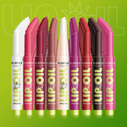 multicolor Silky Click Lip Care Hydrating Solid Lip Gloss with Radiant Mirror Shine, Effortless Press Long-Lasting