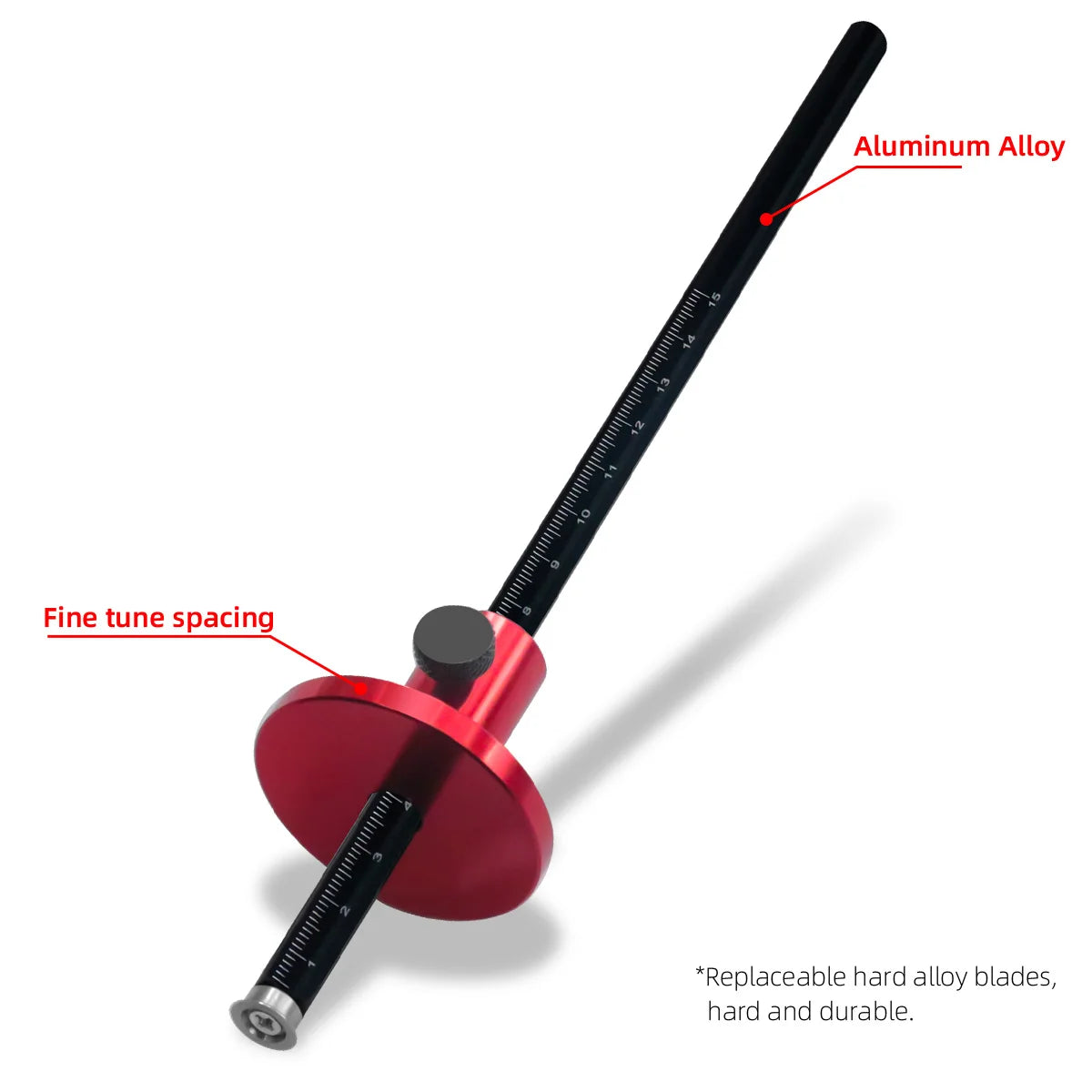 Wheel Marking Gauge - Woodworking Scriber - Wood Marking Tools With Inch & MM Scale - Parallel Line Drawing Mortise Measuring