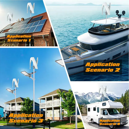 3000W High Efficiency Wind Turbine Off Grid System 12V 24V 48V Output Voltage 220V 230V 240V Home Appliance Power Supply System