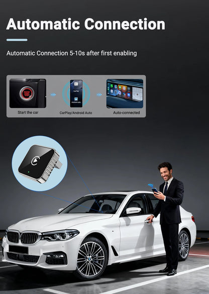 XUDA 2 in1 Wired to Wireless CarPlay Android Auto Adapter for OEM Car Stereo With USB Dongle Smart Mini Box Plug and Play Blueto