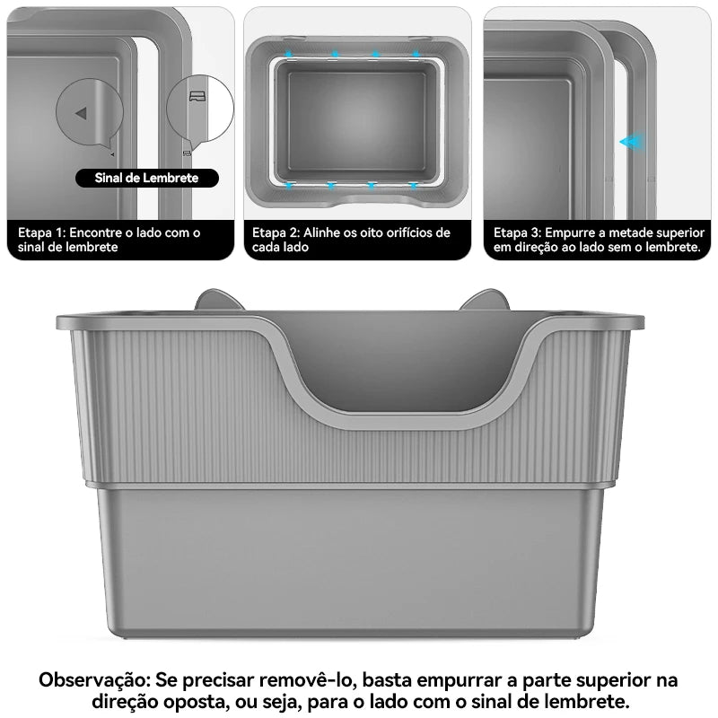Amicura Cura Lite Cat Litter Box Semi-enclosed Splashproof Cat Tray Cat Toilet Cleaning extra-large litter box Pet Tray Bedpan