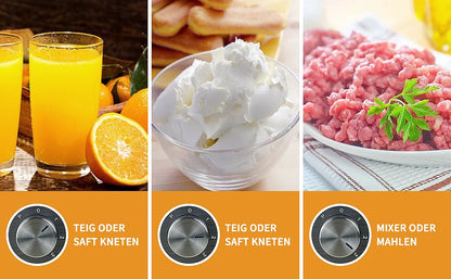 1300W Multi-Task Food Processor 3.5L Kneading 1.5L Blender Citrus Juicer 11 Professional Accessories Grinding/Chopping/Slicing