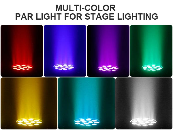 Somspot Mini RGB LED Par Lights Stage Lighting Effect LED Projection Light for DJ Disco Party Holiday Bar Club Wedding Birthday