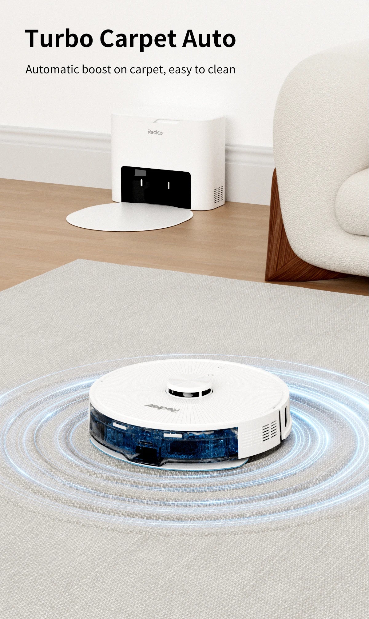 Redkey R10 Robot Vacuum Cleaner 2-in-1 Auto Vacuum Mop Wiping Function LiDAR Navigation Strong 4000Pa Suction Power 4 L Dust Bag