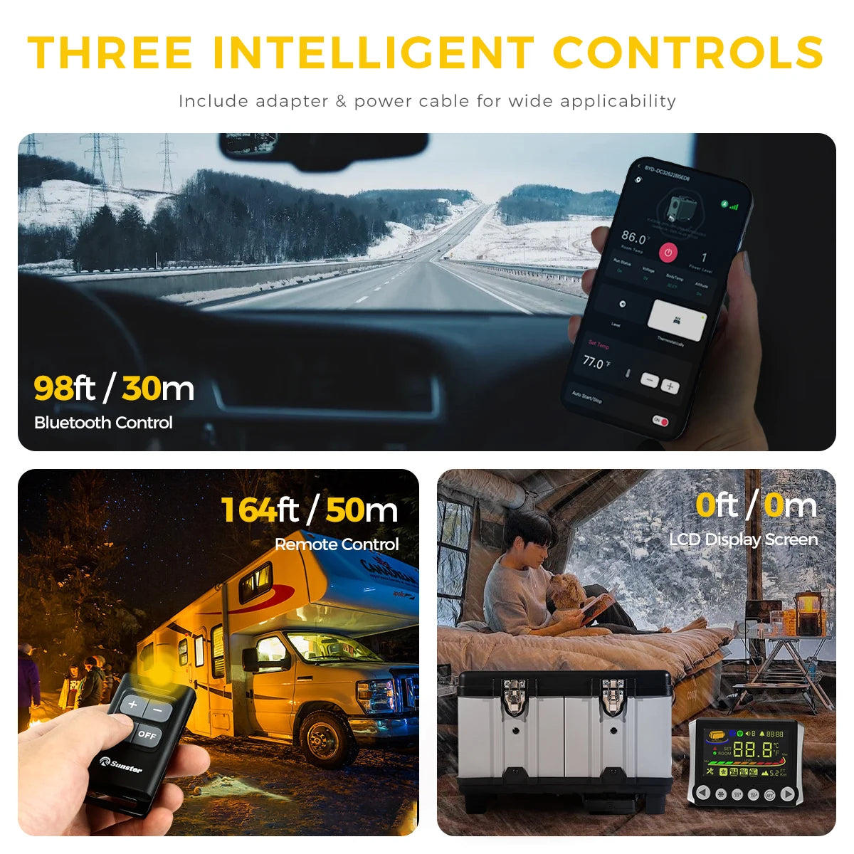 8KW 12V&24V&110-240V toolbox diesel Parking air heater w/Ventilation Mode&Adaptive Plateau&Bluetooth For Car RV Campervan