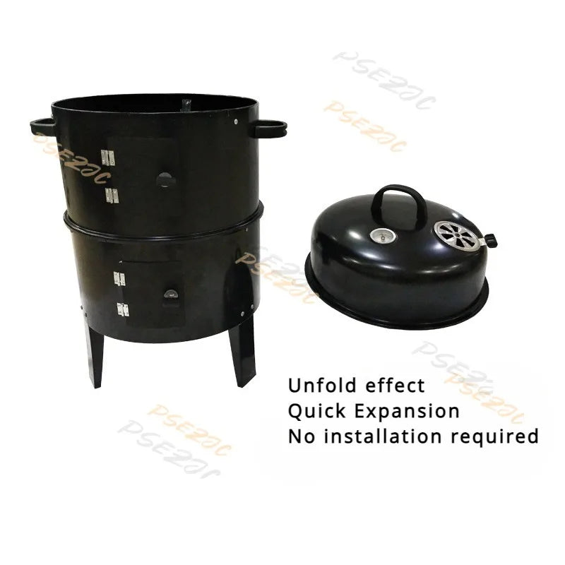 3-in-1 Detachable and Stackable Barbecue Stove Circular Barbecue Stove Charcoal Fumigation Stove