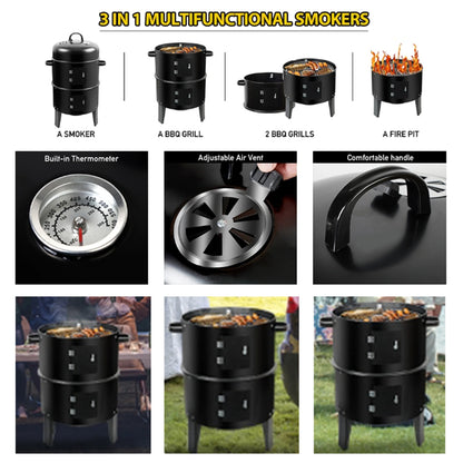 Vertical BBQ Grill Portable Barbecue Grill for Garden Gathering Backpacking