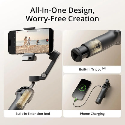 DJI Osmo Mobile 7P Robust 3-Axis Gimbal Stabilization 10-Hour Battery Life & Phone Charging Original New