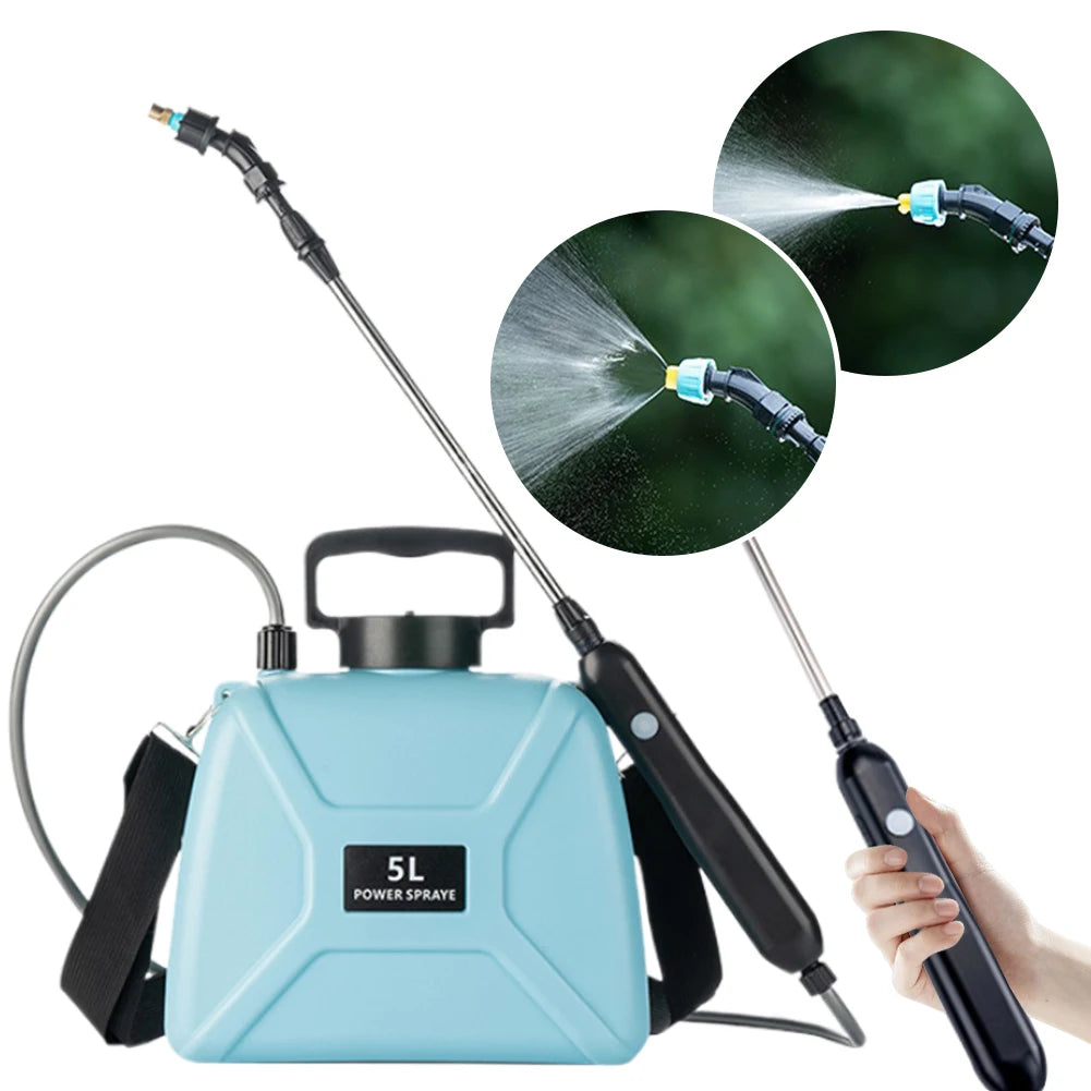 5L Electric Sprayer Automatic Garden Plant Mister USB Rechargeable Irrigation Tool Watering Can With Spray Gun for Agricultural