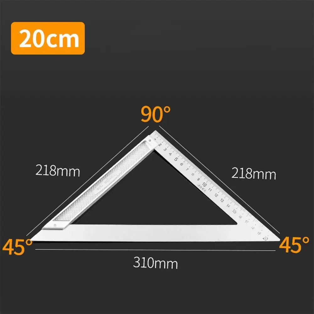 30/50CM Angle Square Ruler 90 Degree Right Angle Ruler Stainless Steel Triangle Ruler Woodworking Gauge Measuring Tool