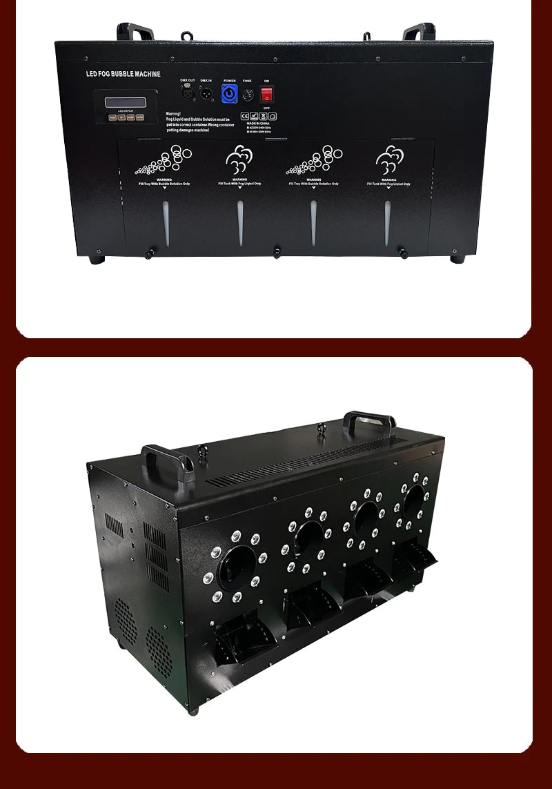 Smoke Bubbles Machine Fog Bubble Machine Haze Bubble Machine LED RGBW Audience DJ Alien Stage Party  Wedding Professional Effect