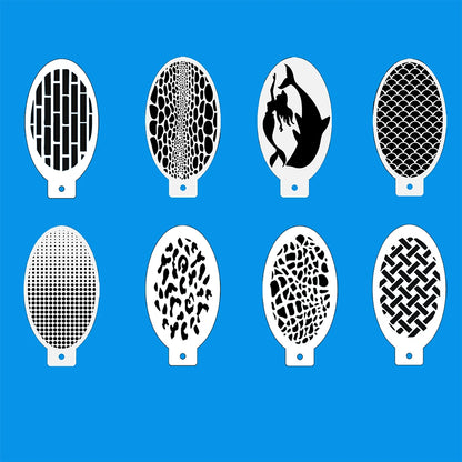 47pcs Reusable Face Paint Stencils for Body Art Painting Halloween Party Makeup Temporary Tattoos Stencils sponges