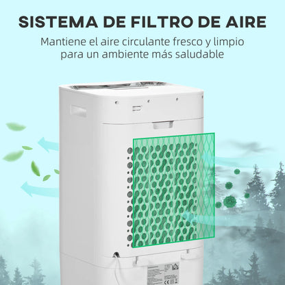 HOMCOM Portable Air Cooler 15L Humidifier Fan 32x37x74cm