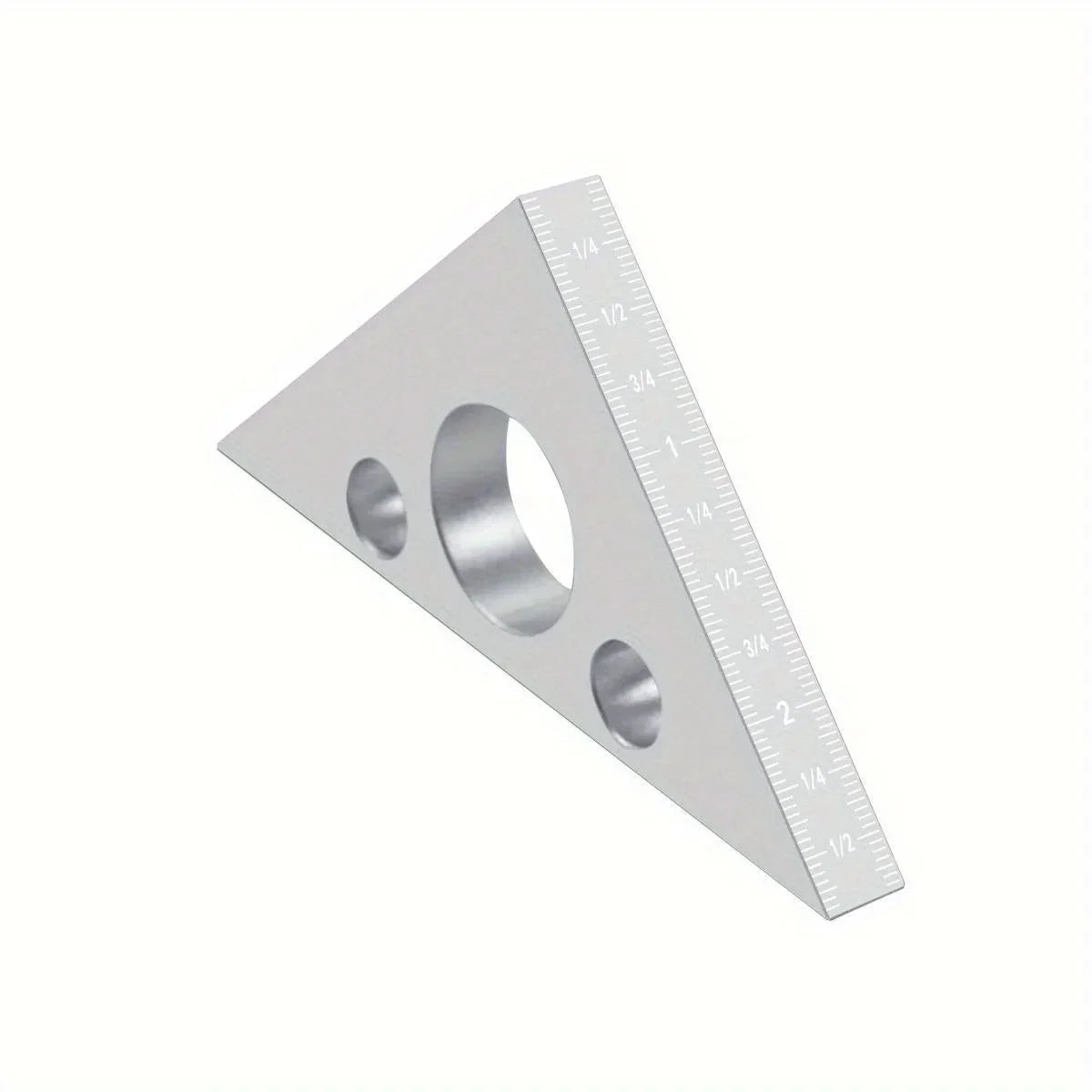 Aluminum Esquadro Ruler, 45/90 Degree Frosted Right Angle Gauge, Triangle Ruler with Both Imperial and Metric Scales