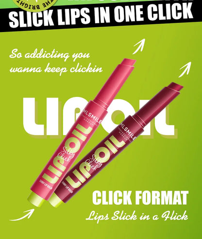 multicolor Silky Click Lip Care Hydrating Solid Lip Gloss with Radiant Mirror Shine, Effortless Press Long-Lasting