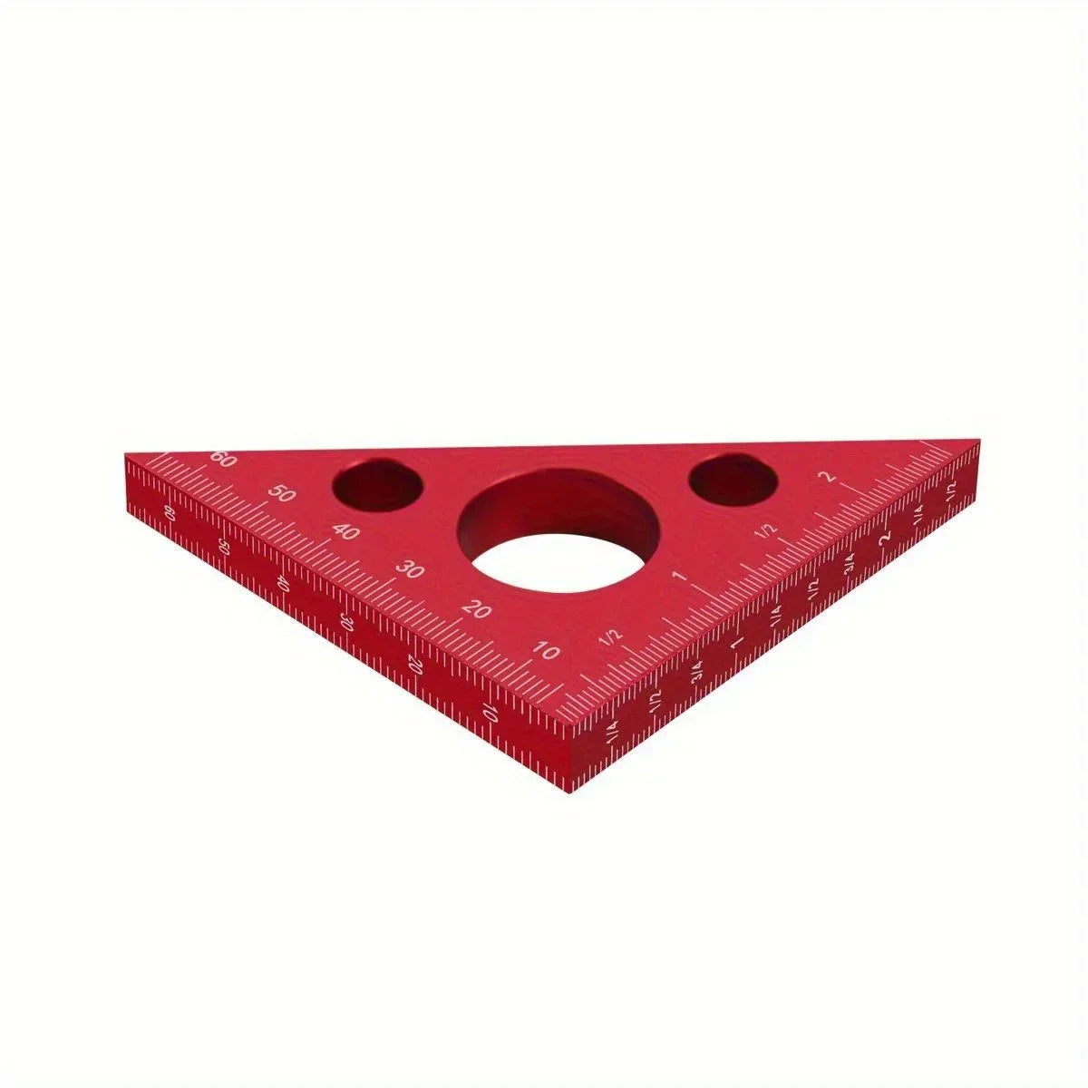 Aluminum Esquadro Ruler, 45/90 Degree Frosted Right Angle Gauge, Triangle Ruler with Both Imperial and Metric Scales