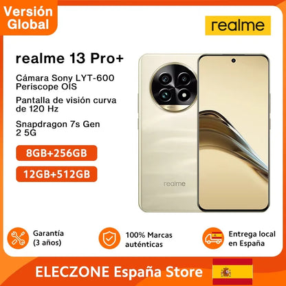 Global Version realme 13 Pro Plus 5G Smartphone Snapdragon 7s Gen 2 120Hz Curved Vision Display 80W SUPERVOOC Charge AI Imaging