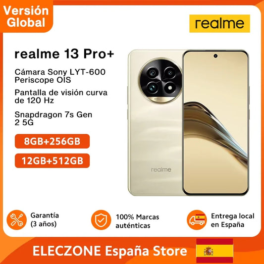 Global Version realme 13 Pro Plus 5G Smartphone Snapdragon 7s Gen 2 120Hz Curved Vision Display 80W SUPERVOOC Charge AI Imaging