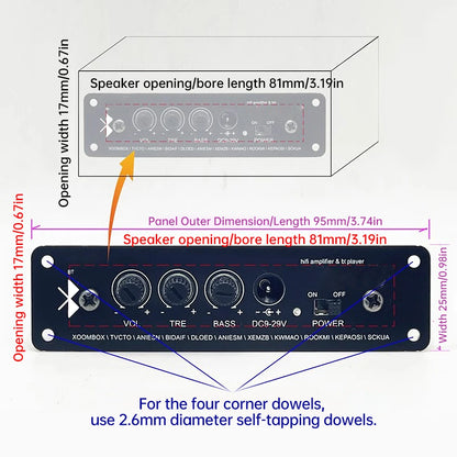 DC12V MP3 WMA Decoder Board HIFI High Bass BT 5.1 Amplifier Board Car Amplifier Module Audio Receiver for DIY Modification
