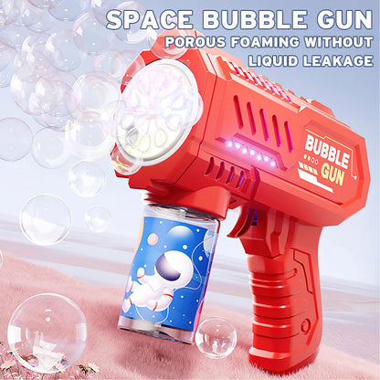 Fully Automatic Space Bubble Blowing Toy Bubble Gun Outdoor Bubble Machine Gift Holiday Gift Toy (Without Bubble Water)