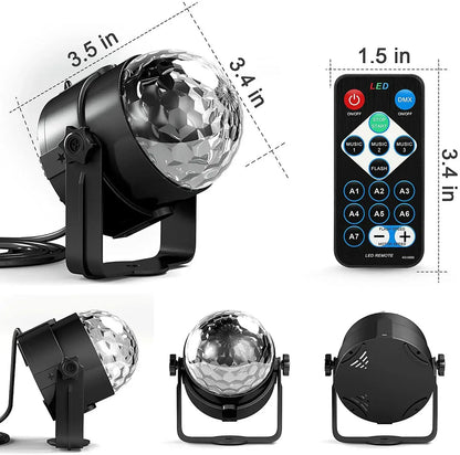 1-4Pack Aalternating Fashing Light Stage Lamp with Remote Control EU Disco Ball Lamps for Home Room Parties Birthday Wedding Bar