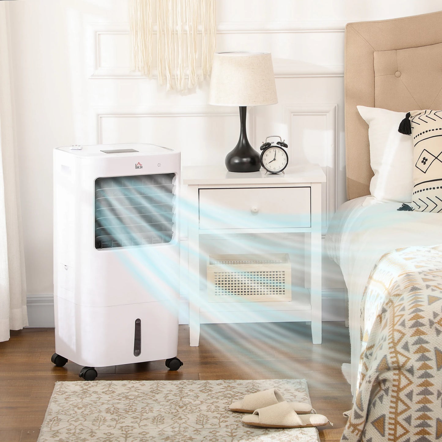 HOMCOM Portable Air Cooler 15L Humidifier Fan 32x37x74cm