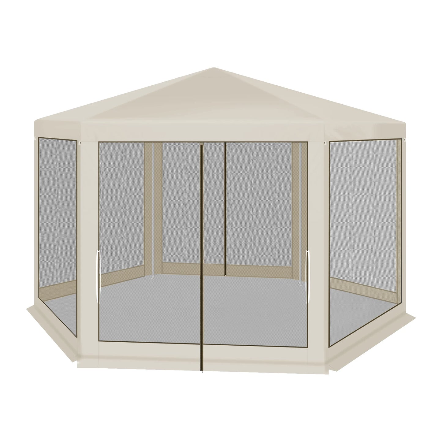 WOLTU 3.8x3.3m Gazebos for Outdoor Garden Gazebo Mosquito Net with Mesh Side Walls Sunshade Canopy Tent for Camping Patio Yard