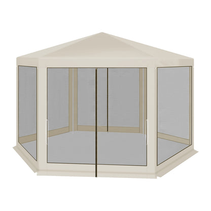 WOLTU 3.8x3.3m Gazebos for Outdoor Garden Gazebo Mosquito Net with Mesh Side Walls Sunshade Canopy Tent for Camping Patio Yard
