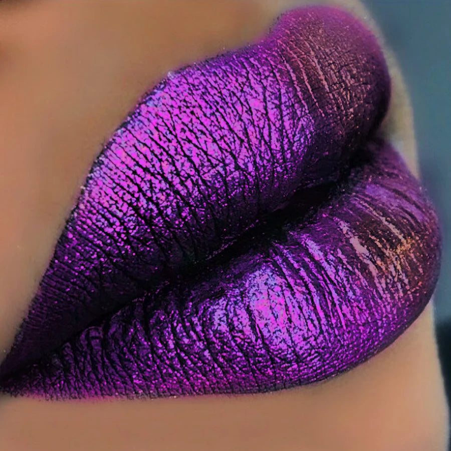 Chrome Shifting Pigments Chameleon Liquid Lipstick or Eyeshadow Shiny Long Lasting Multichrome High Quality Lip Gloss Lip Makeup