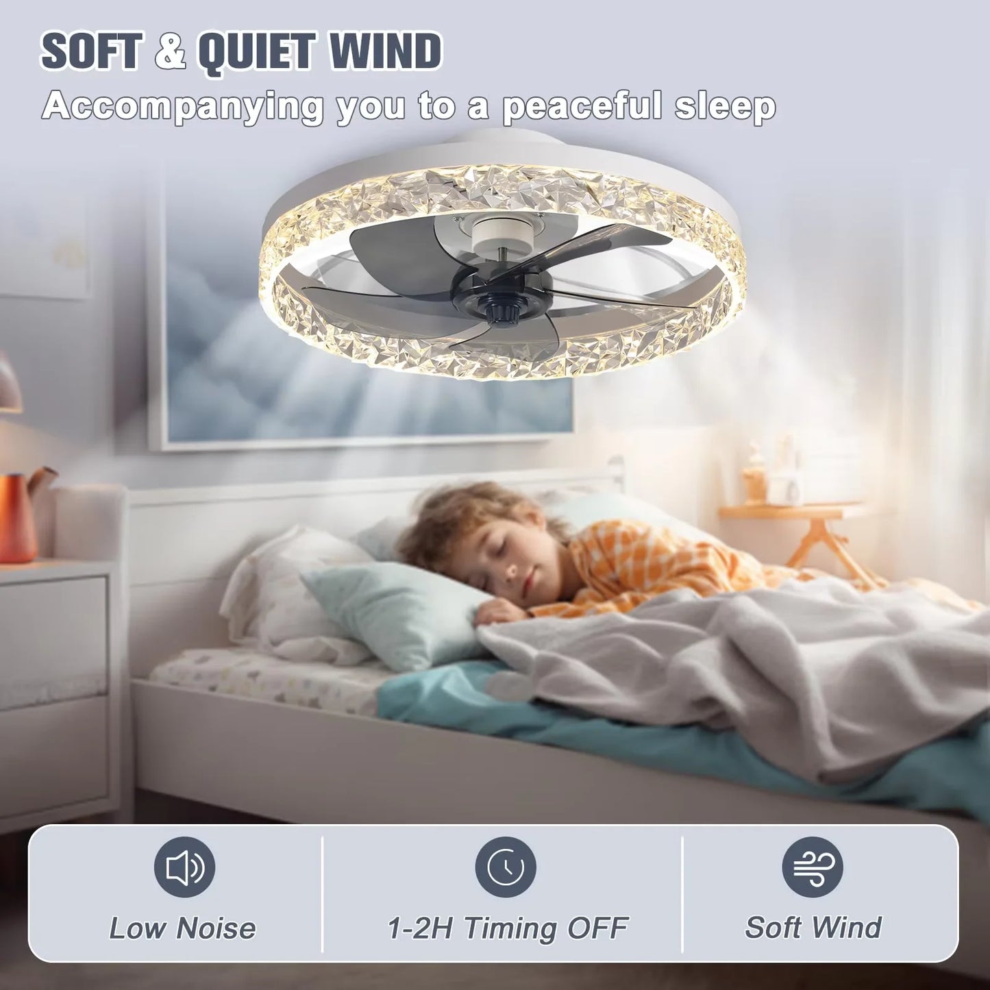 Nordic Ceiling Fan Led Lighting Modern Dimmable Remote Control Living Room Fans Household Electric Fan Mute Lamp Ceiling Lamp