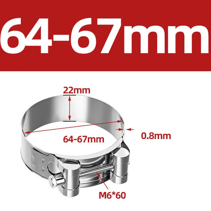 Powerful Clamp 304 Stainless Steel Hose Air Water Pipes Exhaust Fuel Clip Motorcycle Muffler Clamps Durable Sealing Welding Tool