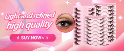 SHIDISHANPIN Cat Eye Lashes Soft Wispy Clear Band Lashes With Winged Ends For Extended Eye Look Natural Half EyelashesMakeup