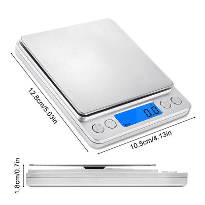Digital Kitchen Scale 3000g/ 0.1g Small Jewelry Scale with LCD Display Food Scales Home Baking and Cooking Gram Scale