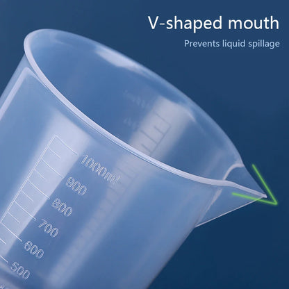50ML/100ML/300ML/500ML Transparent Plastic Beaker Cup Laboratory Scale Mug Kitchen Baking Supplies Measurement Tool