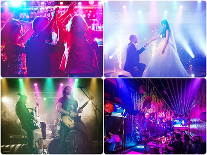 Somspot Mini RGB LED Par Lights Stage Lighting Effect LED Projection Light for DJ Disco Party Holiday Bar Club Wedding Birthday