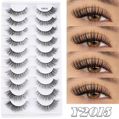 SHIDISHANPIN Cat Eye Lashes Soft Wispy Clear Band Lashes With Winged Ends For Extended Eye Look Natural Half EyelashesMakeup